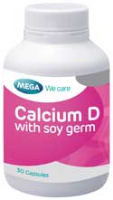 รูปภาพของ Mega We Care Calcium D with Soy Germ 30cap  แคลเซียม ดี ผสม จมูกถั่วเหลือง  